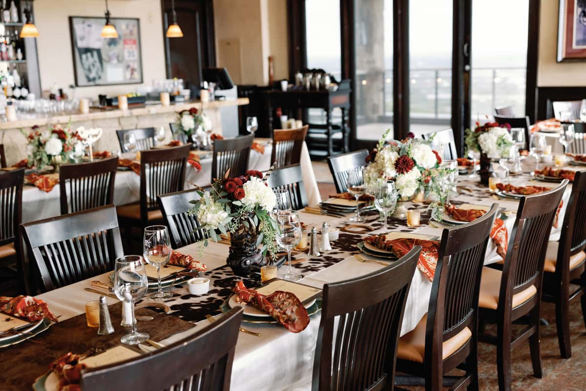 interior of Angus & Brangus Room for private events