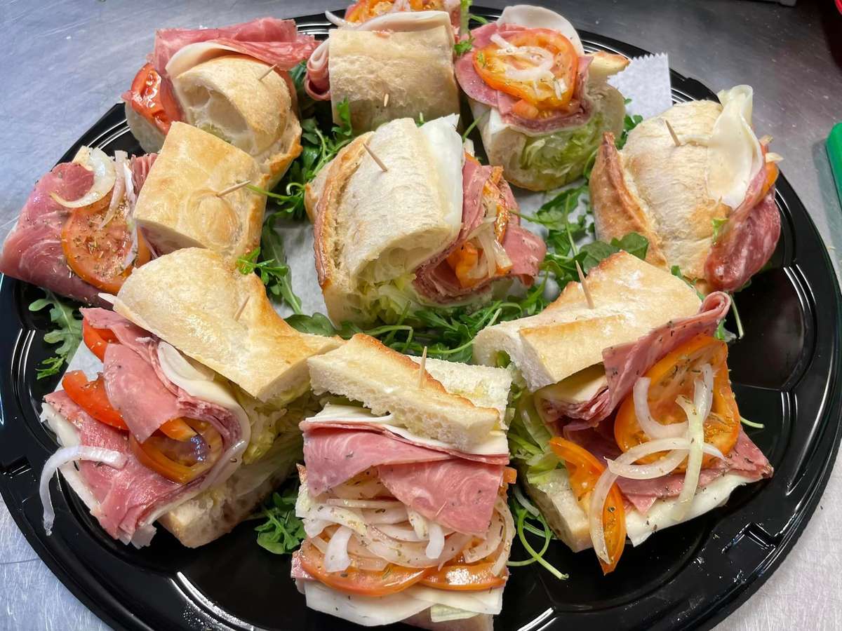 platter of sandwiches