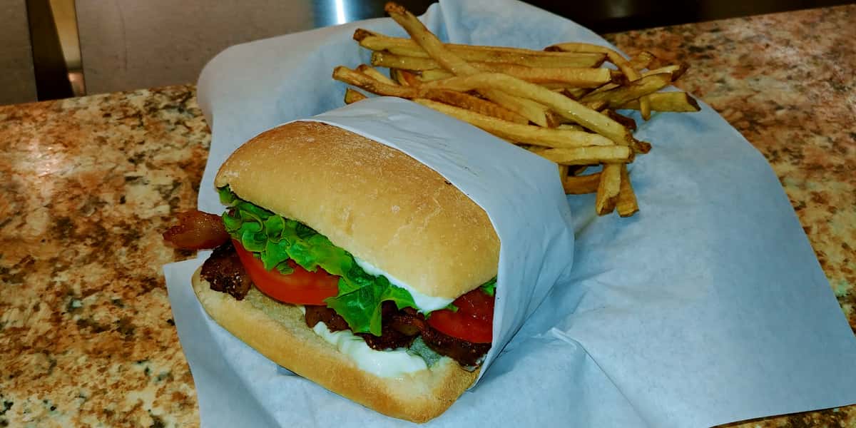 burger and fries