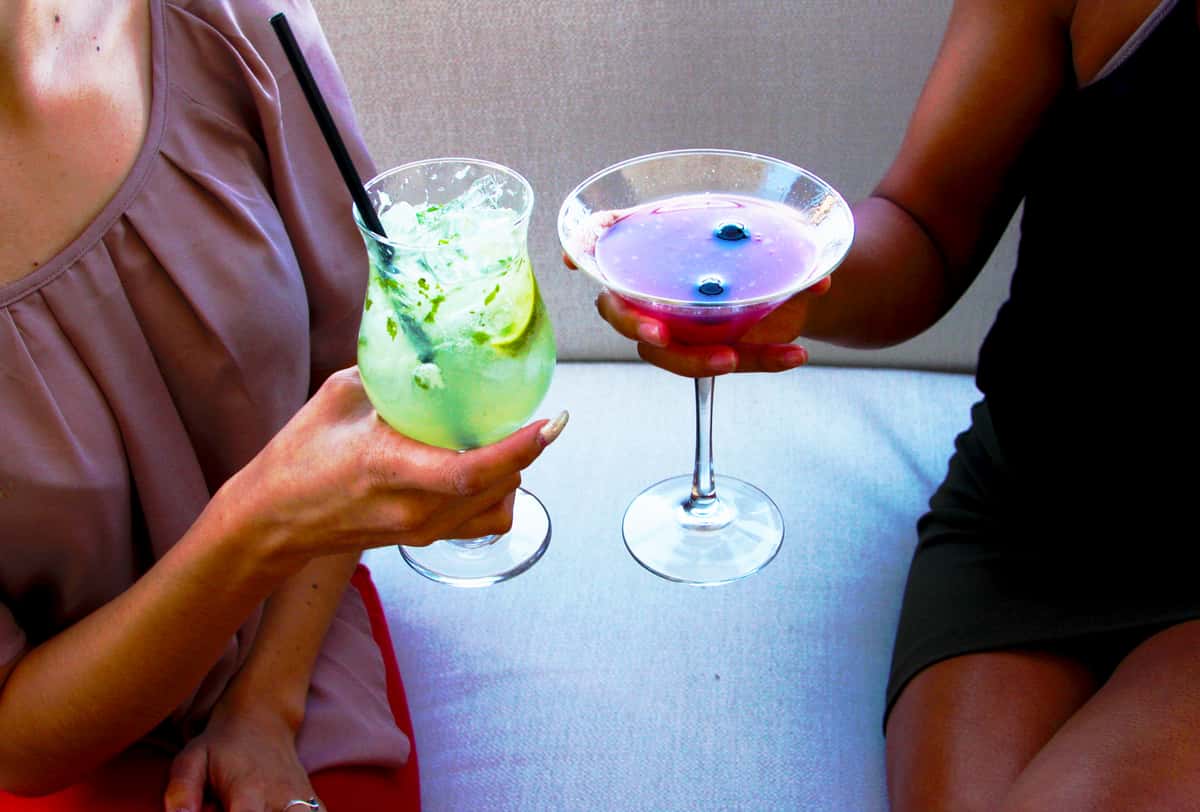 drinks on patio