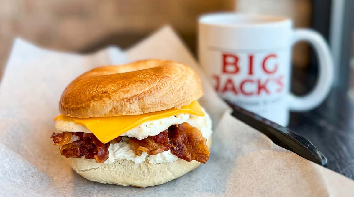 bacon egg bagel