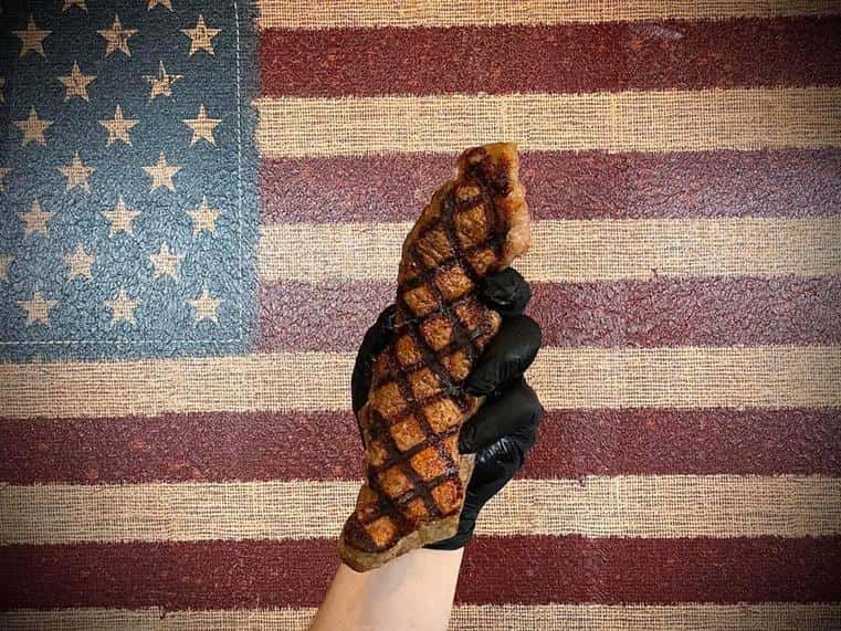 hand steak flag
