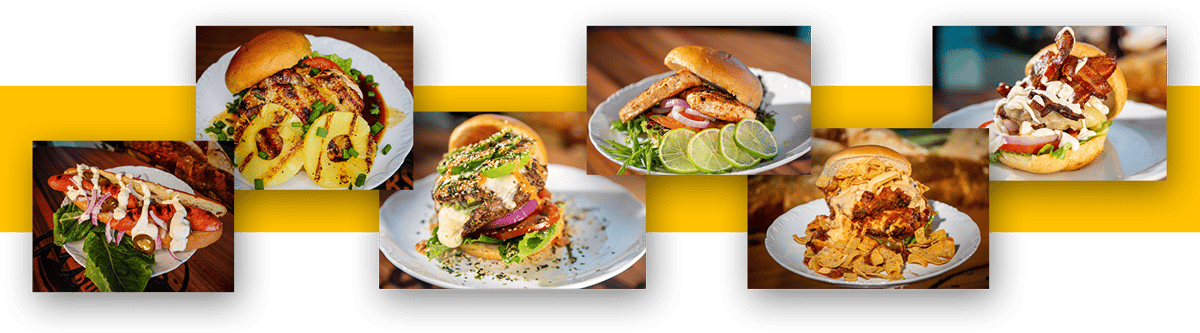 Banner with variety of menu items