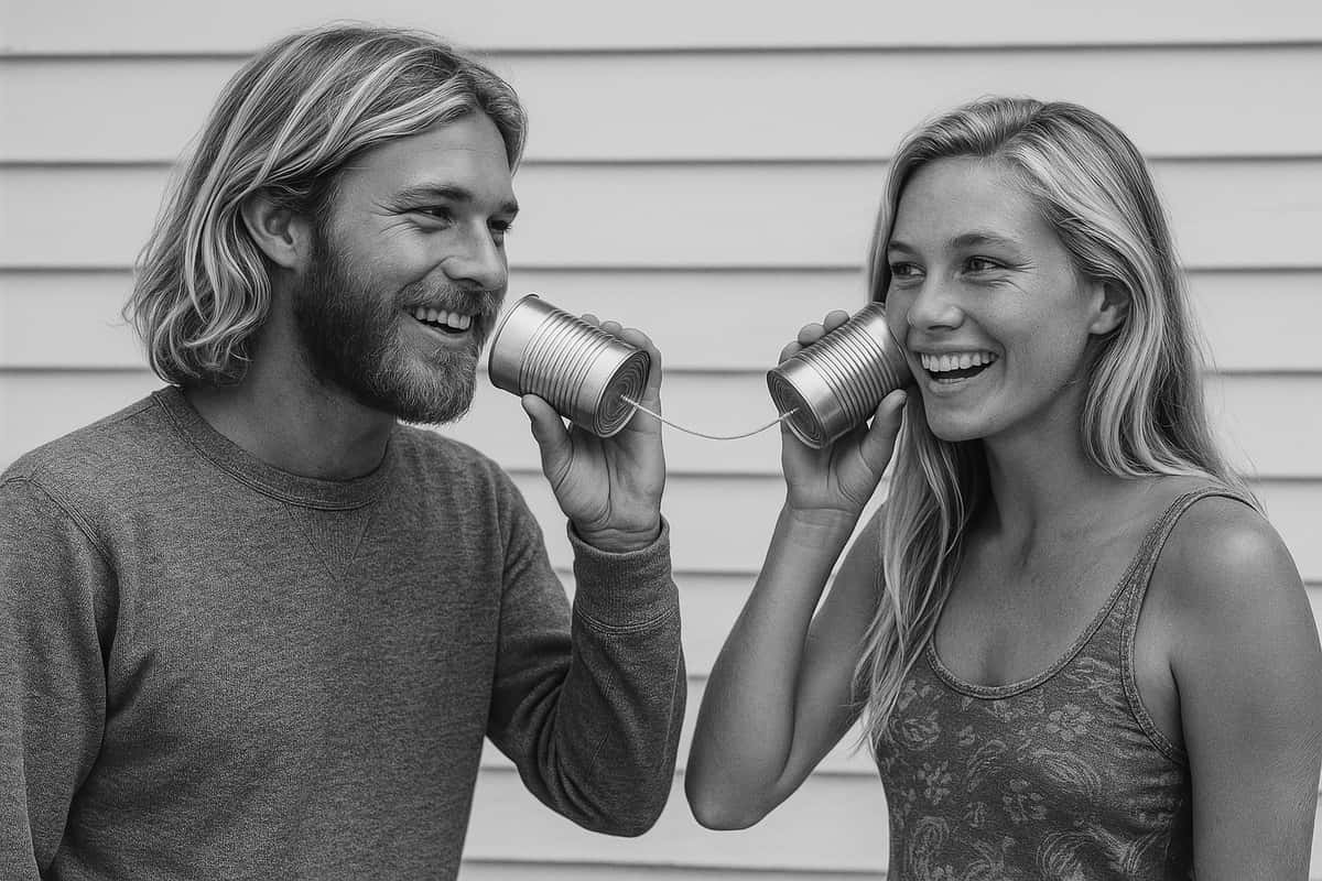 talking through a can