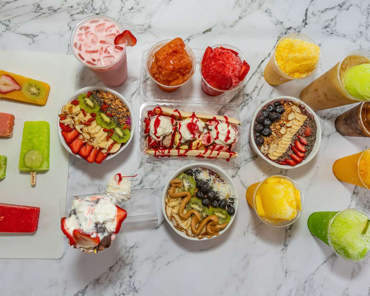 A selection of snacks and items