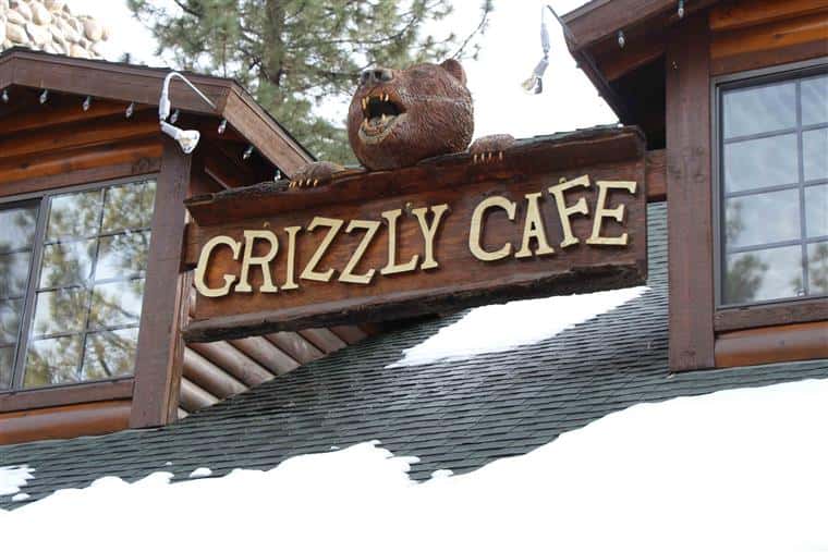 grizzly cafe sign