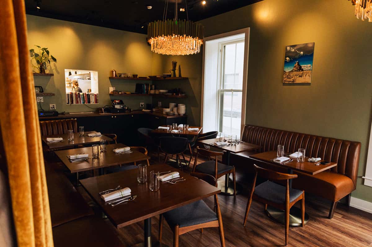 Dining area with tables and chairs