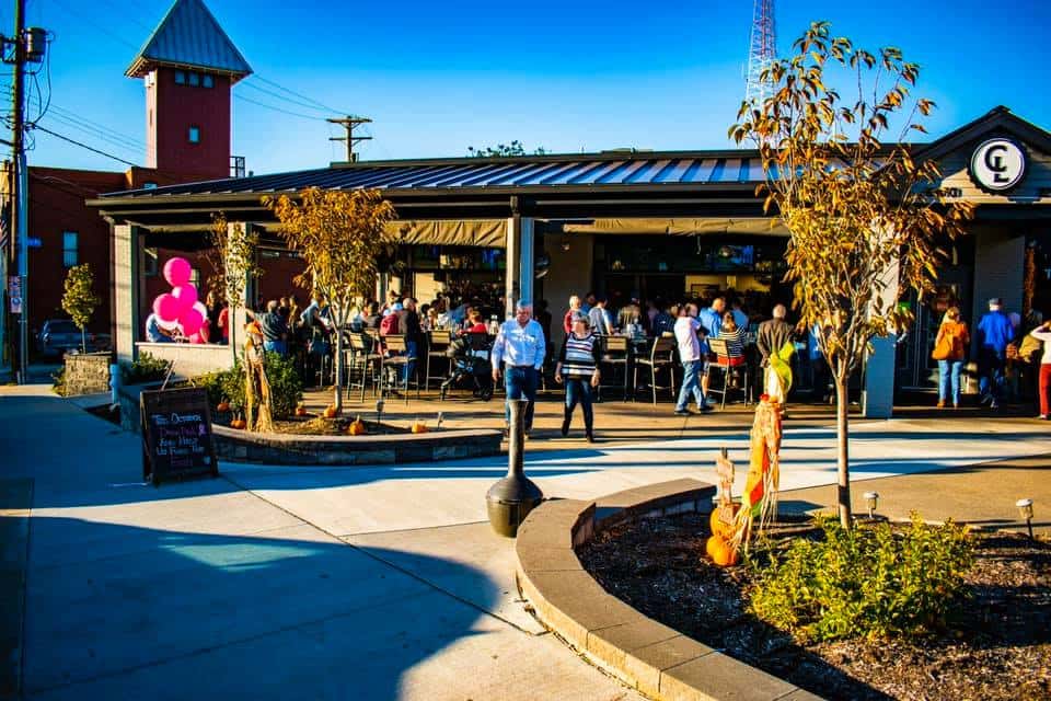 the entrance at Coughlin's Law Kitchen and Alehouse in Pittsburgh's Mount Washington during their Breast Cancer Awareness Charity Event 