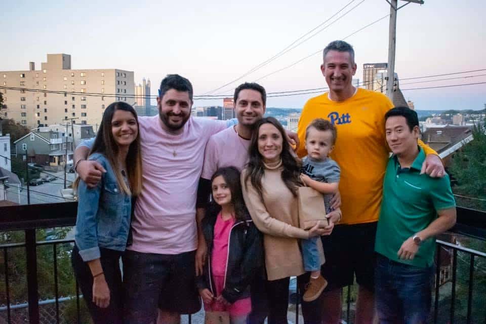 a group of people that attended the Breast Cancer Awareness Charity Event at Coughlin's Law Kitchen and Alehouse in Pittsburgh's Mount Washington; Breast Cancer Awareness Charity Event Pittsburgh