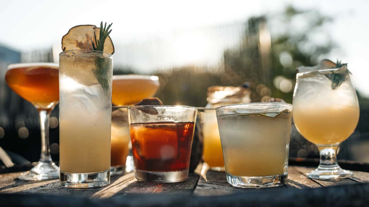 various cocktails on the Coughlin's Law Kitchen and Alehouse Fall Menu