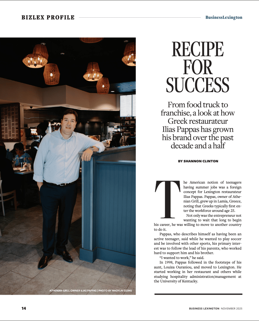 Recipe for Success - Interview in business lexington