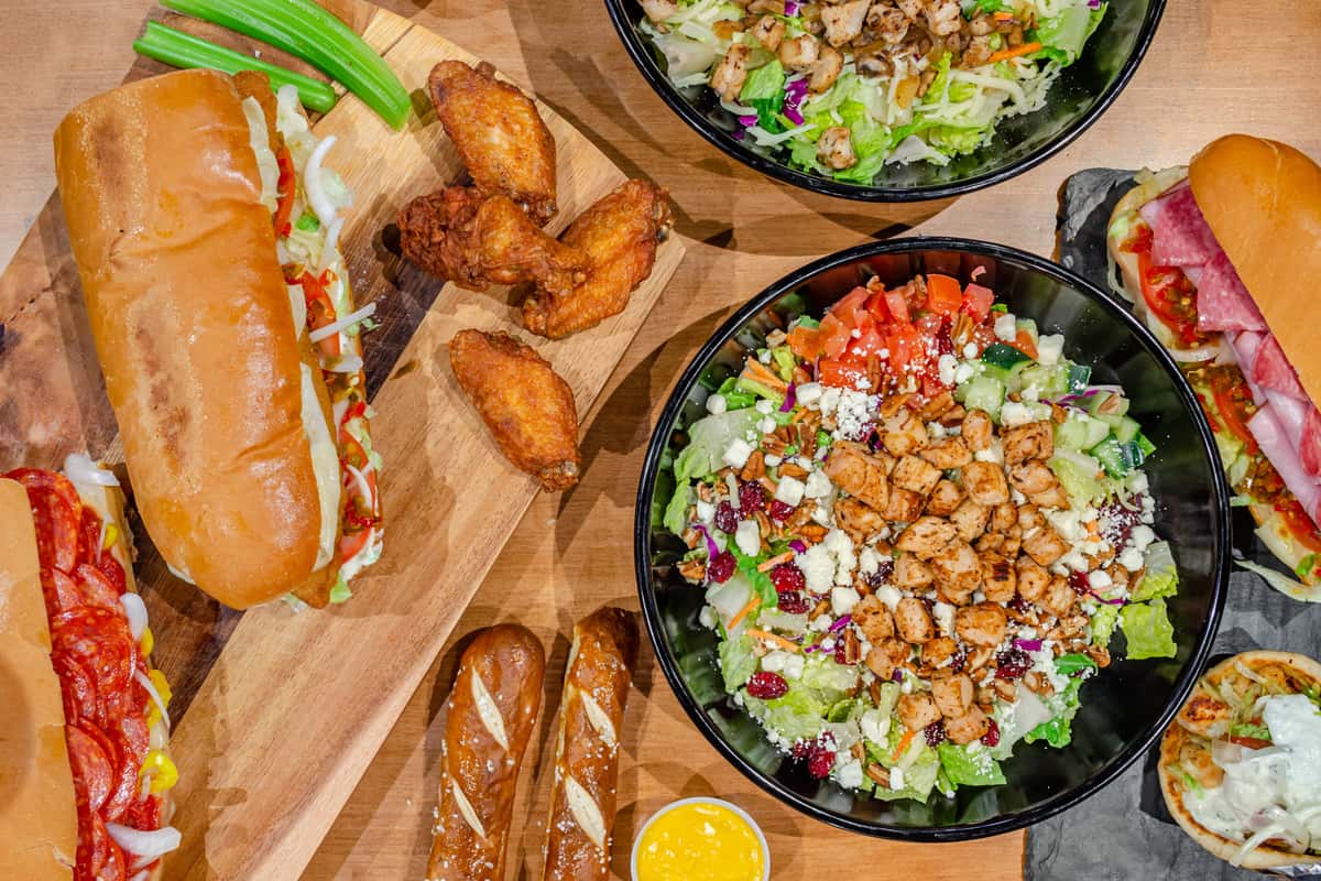 sandwiches and salads