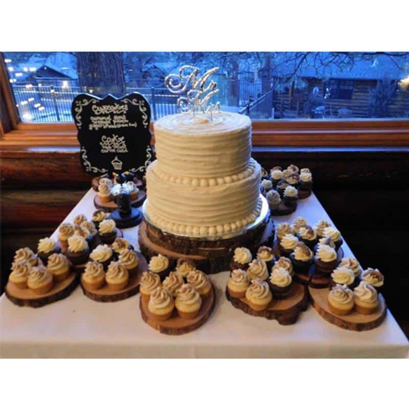 5-7 INCH WOOD SLICE STANDS