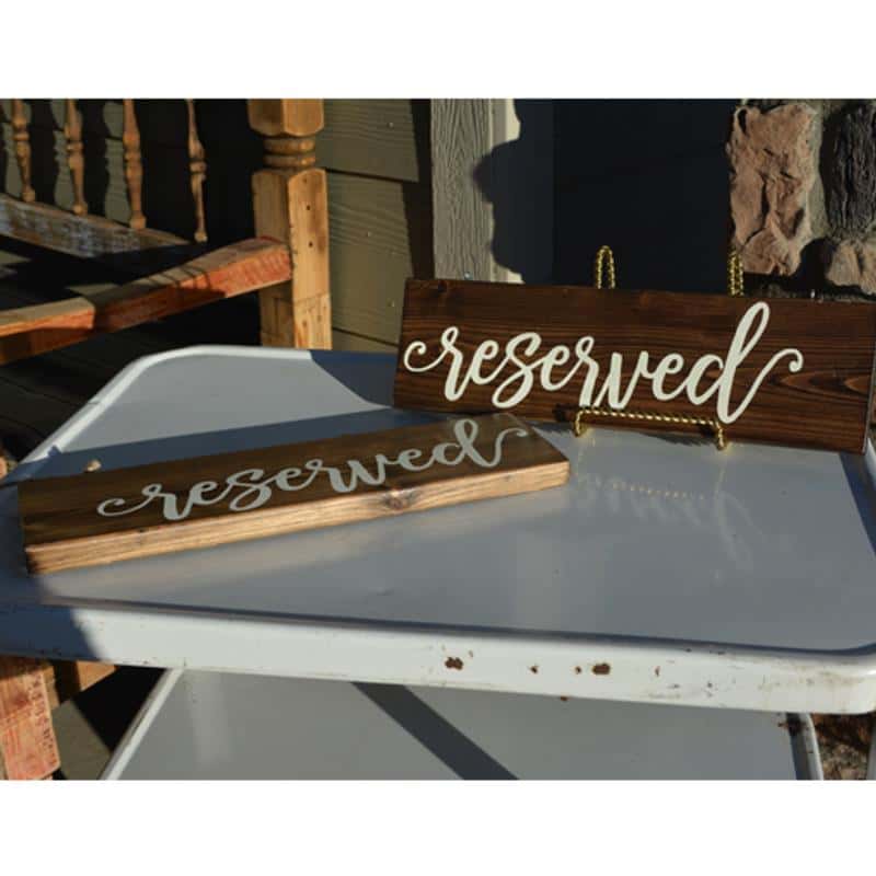 WOOD RESERVED SIGNS