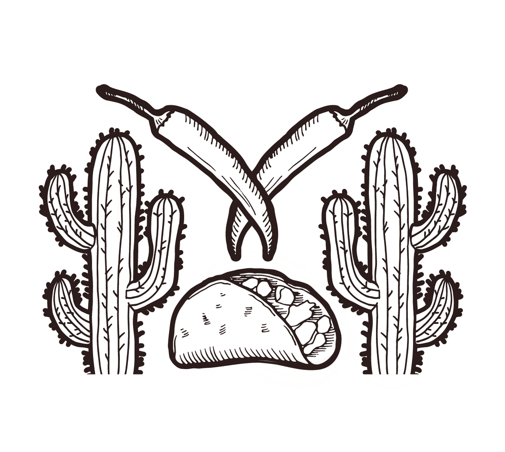 taco and cactus illustration