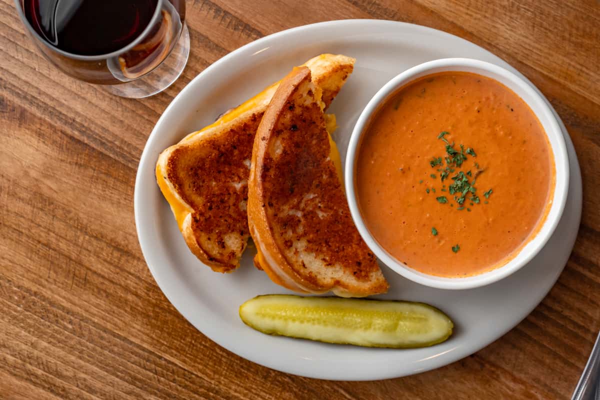 Cream of Tomato Basil Soup & Grilled Cheese