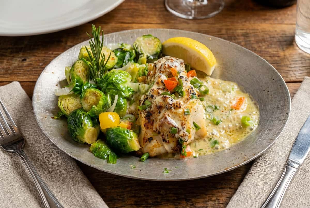Flounder dish