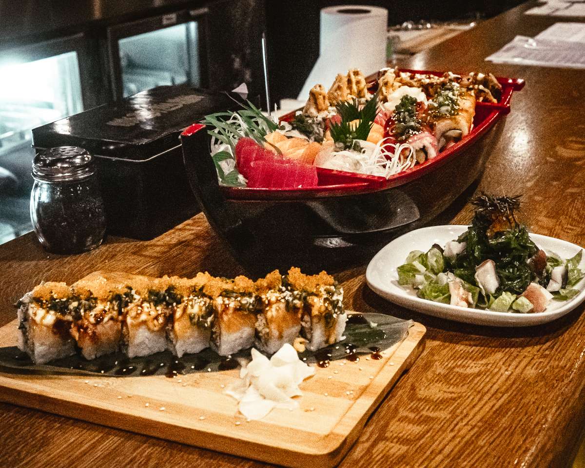 A lot of Japanese food