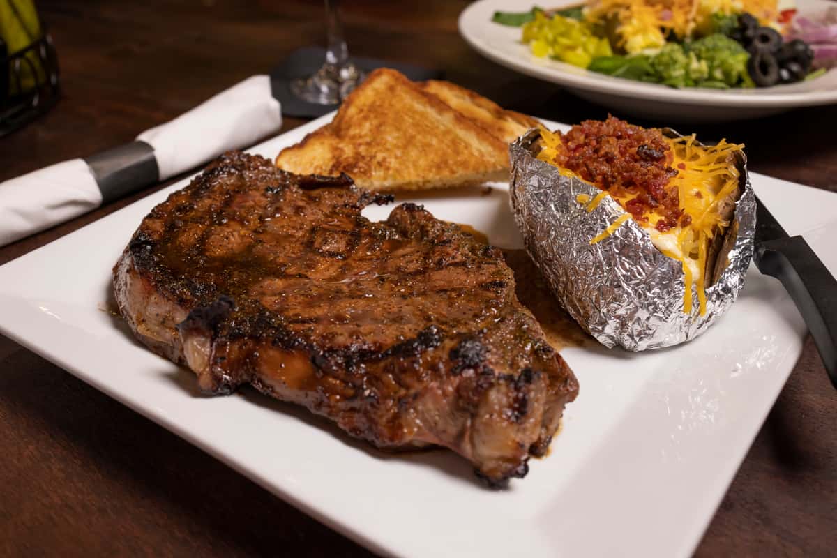 steak and baked potato
