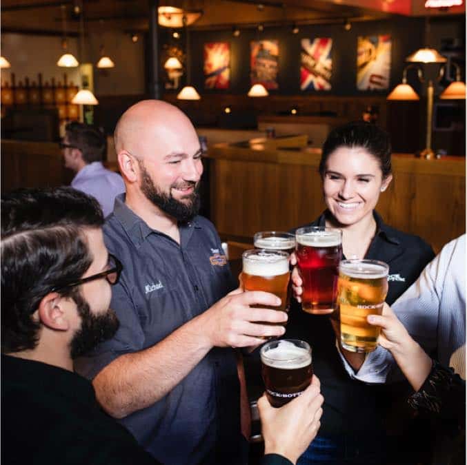 people with beer