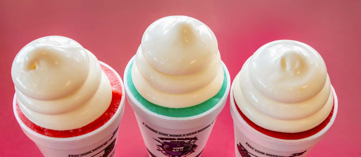 Italian ice in cups