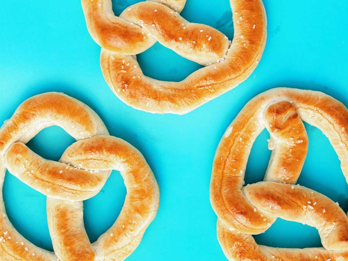Three soft pretzels