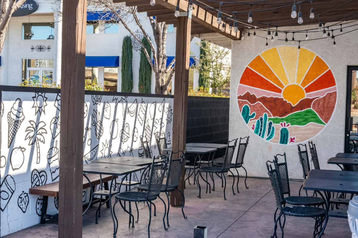 Interior of a Zeppe's Italian Ice location