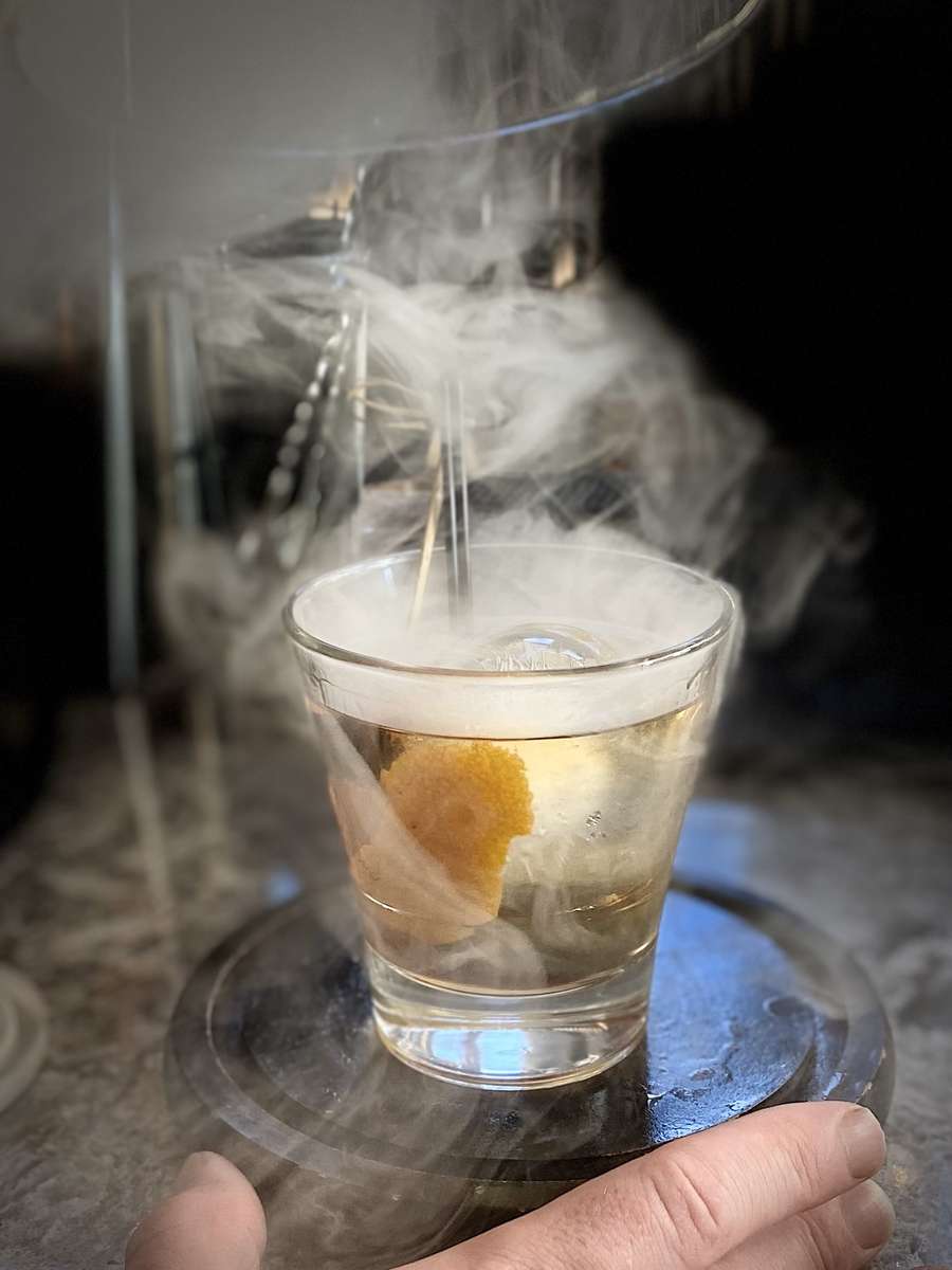 Smoked Old-Fashioned Ice Cubes