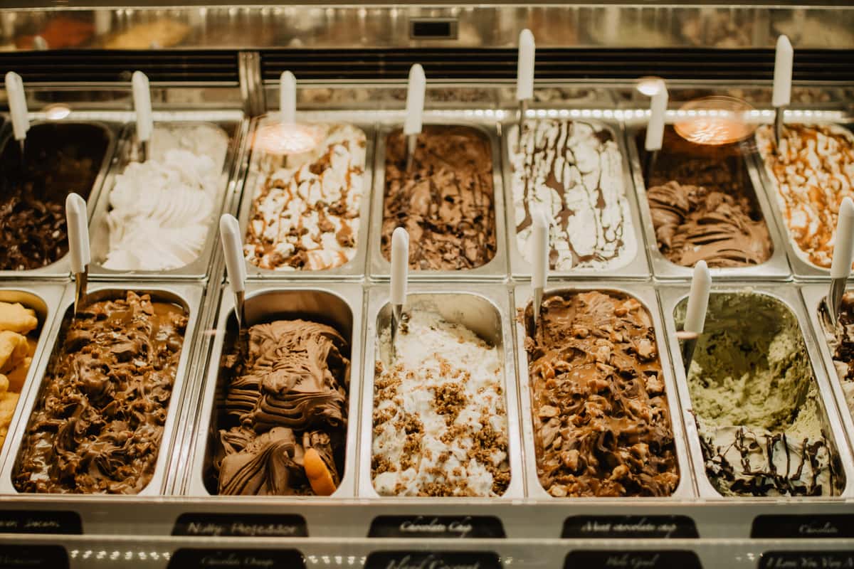 various gelato flavors