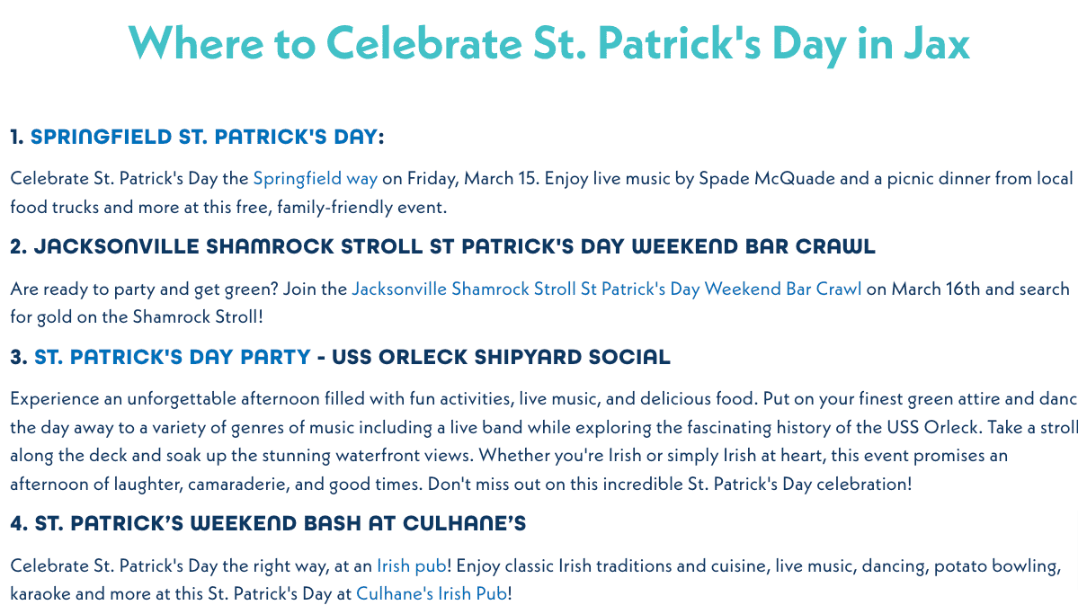 Ways to Celebrate St. Patrick's Day in Jacksonville, FL