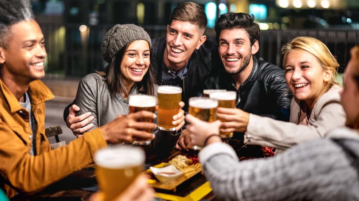 drinking beer