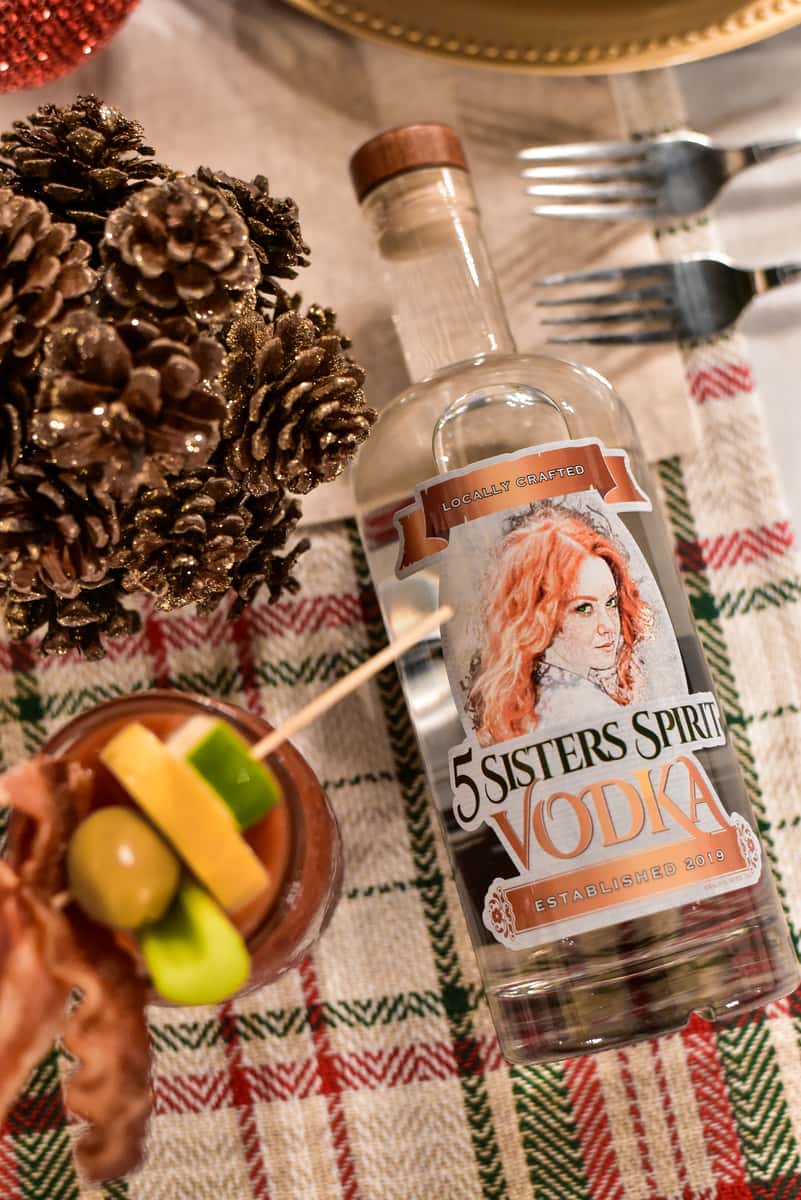 5 sisters vodka bottle