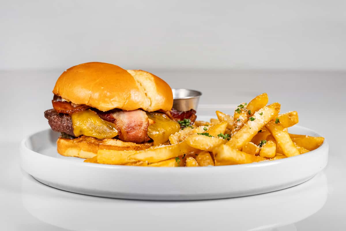 Burger and fries
