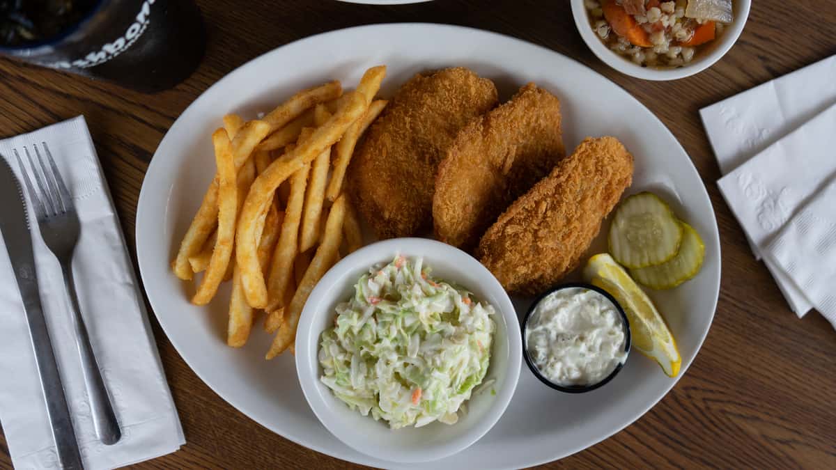 17 Fish \u0026 Chips with French Fries \u0026 Cole Slaw - The Wishbone Family  Restaurant - American Restaurant in Westminster, CO, image size:1200x675