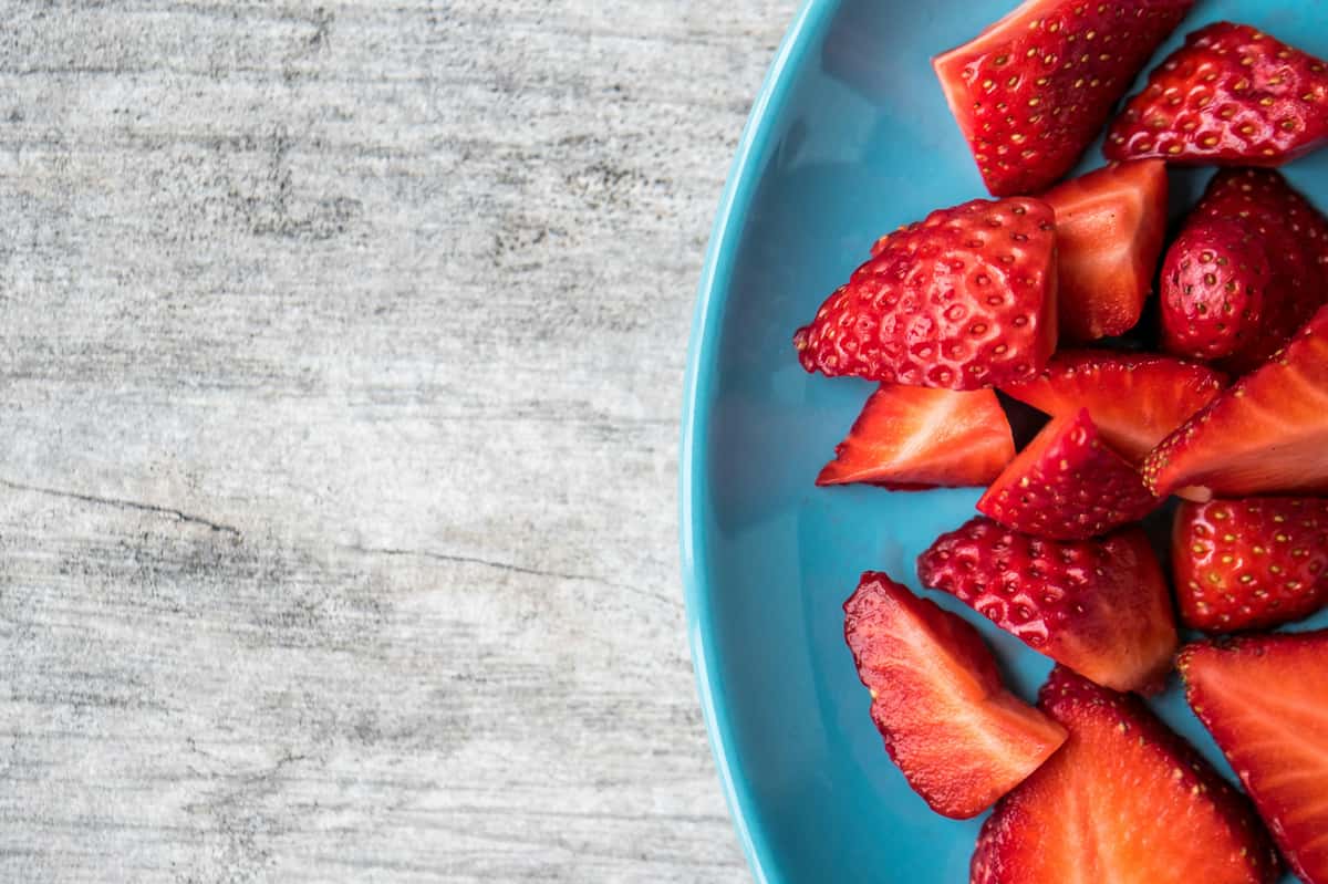 strawberries on a plate