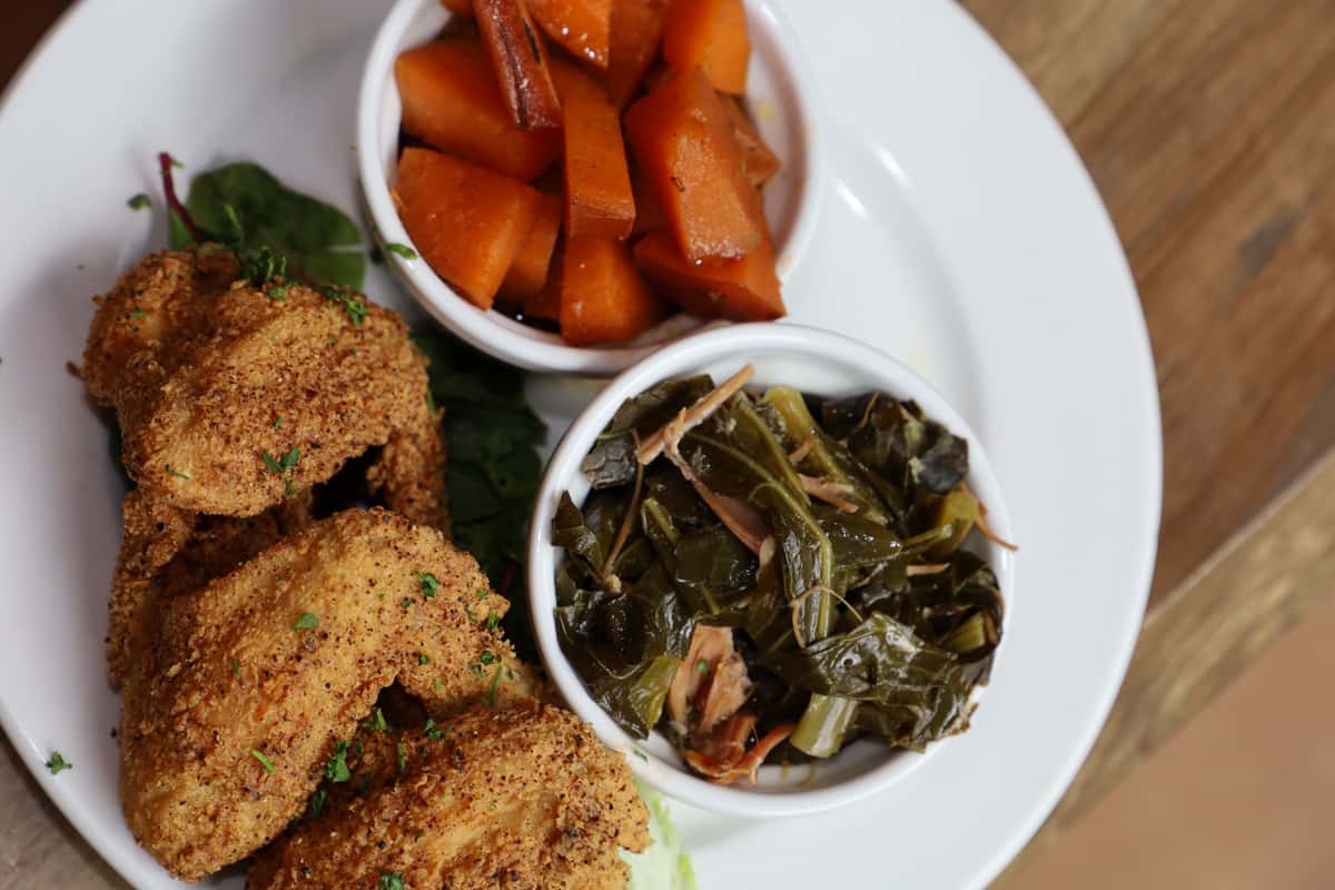 Collard Greens ,Yams ,Fried Chicken
