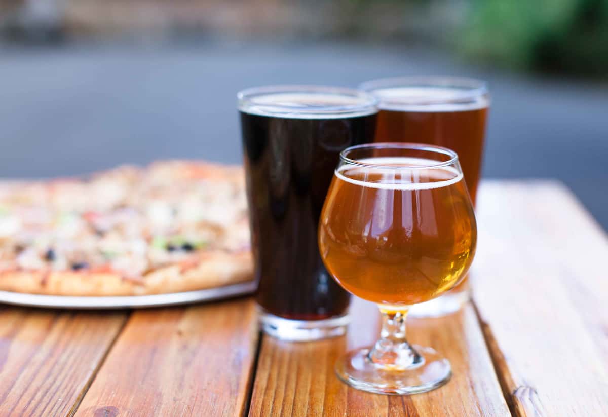 pizza and beer