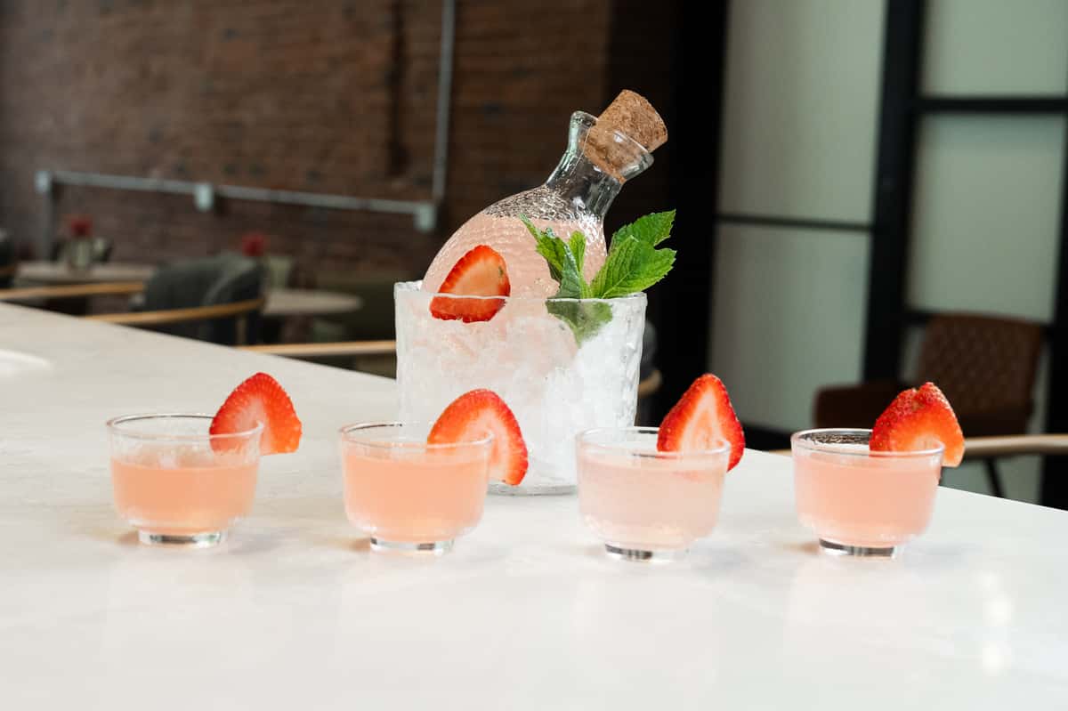 Strawberry cocktails