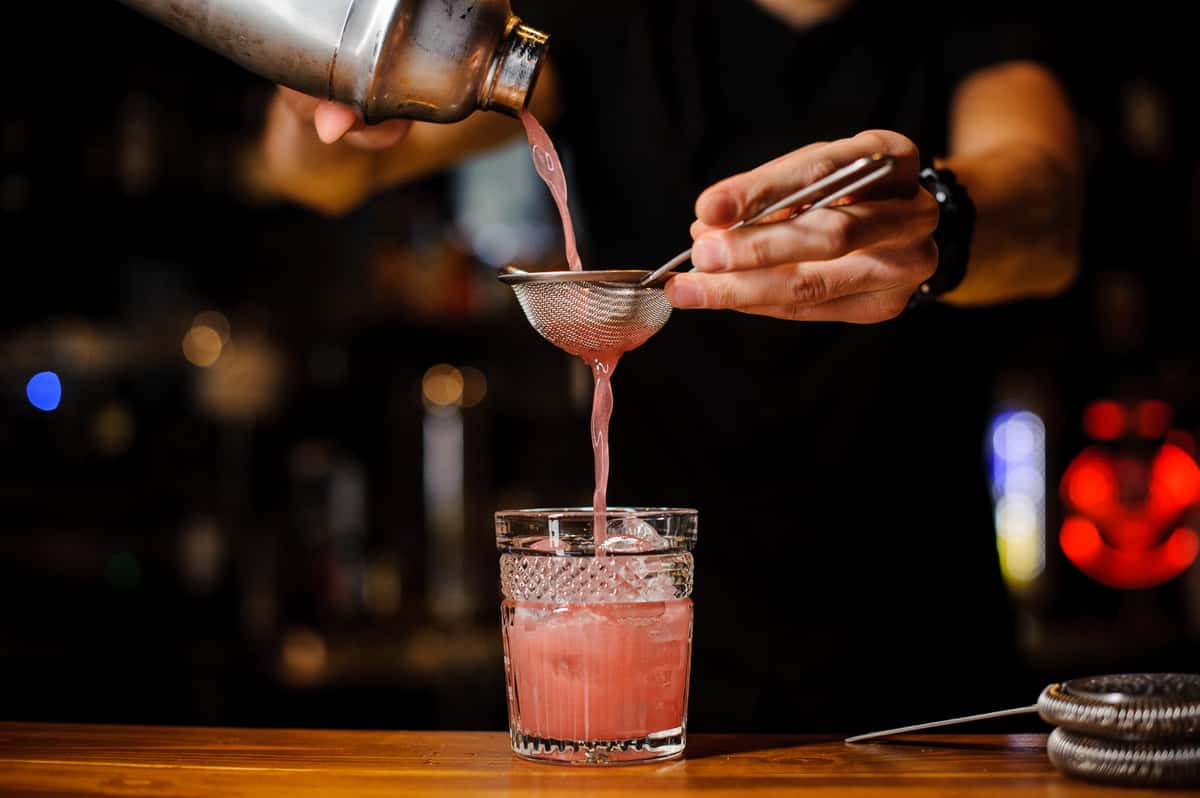Barman making a cocktail