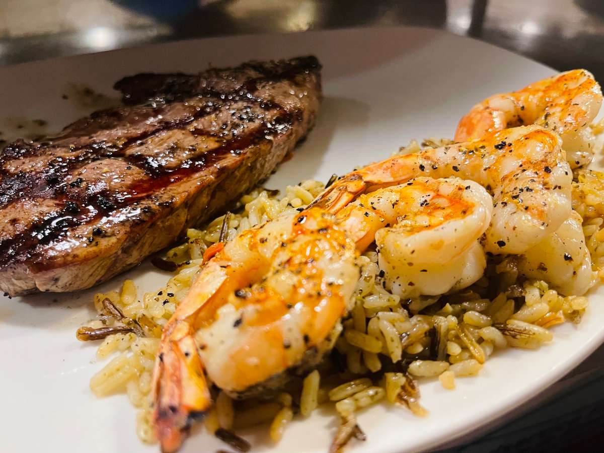 Steak & Grilled Shrimp