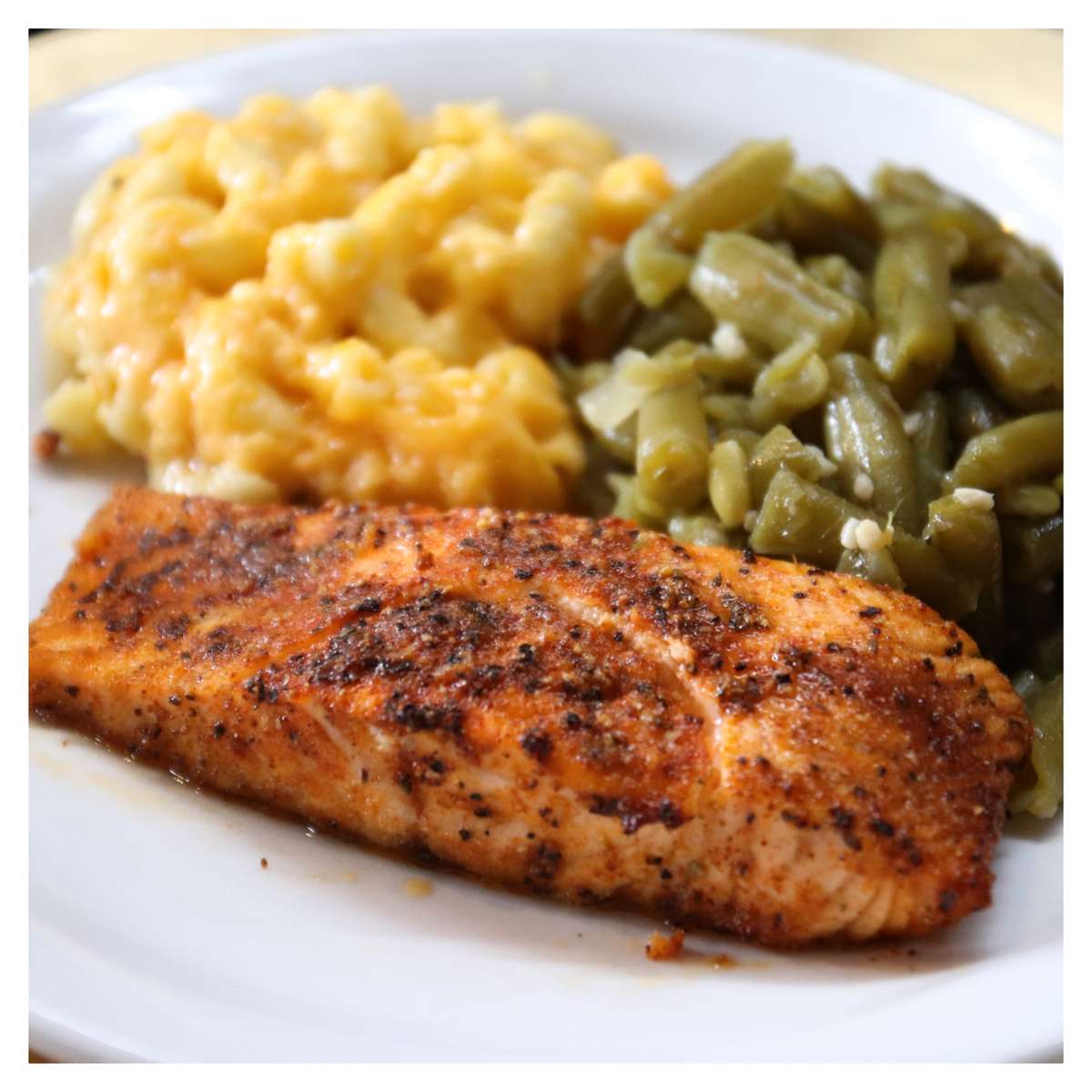 baked salmon plate