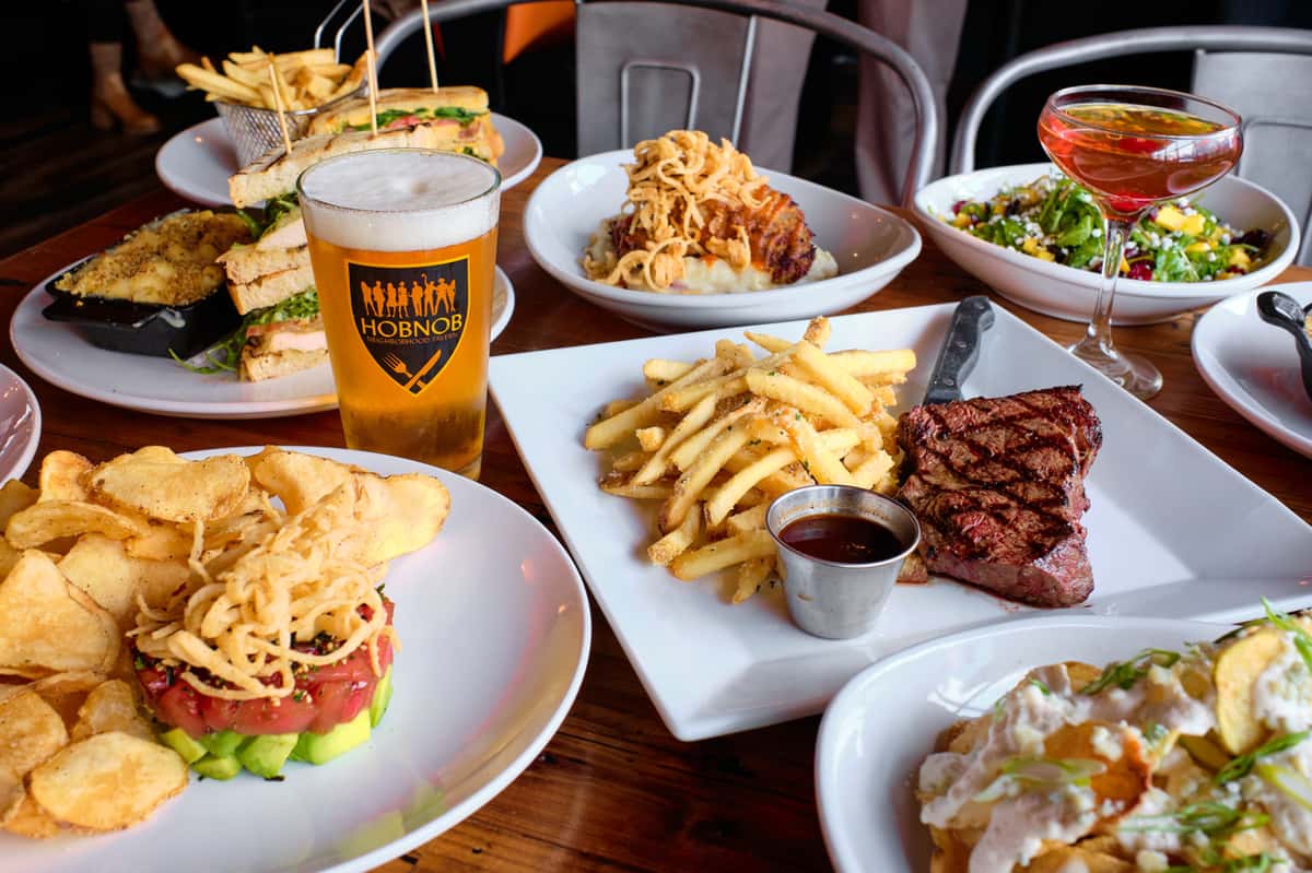 full table of food