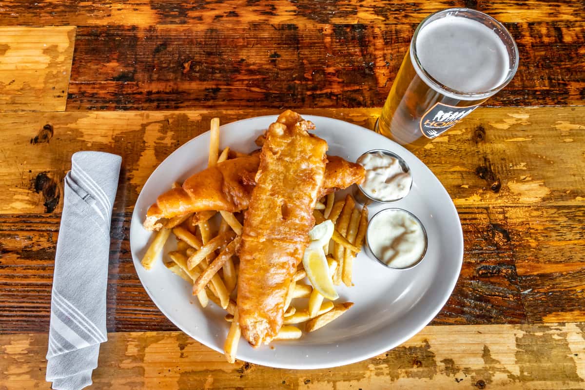 Fish \u0026 Chips - HOBNOB Neighborhood Tavern - Restaurant in Atlanta, GA, image size:1200x800
