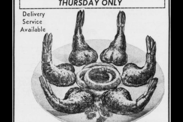 1960s ad clipping for Shrimp