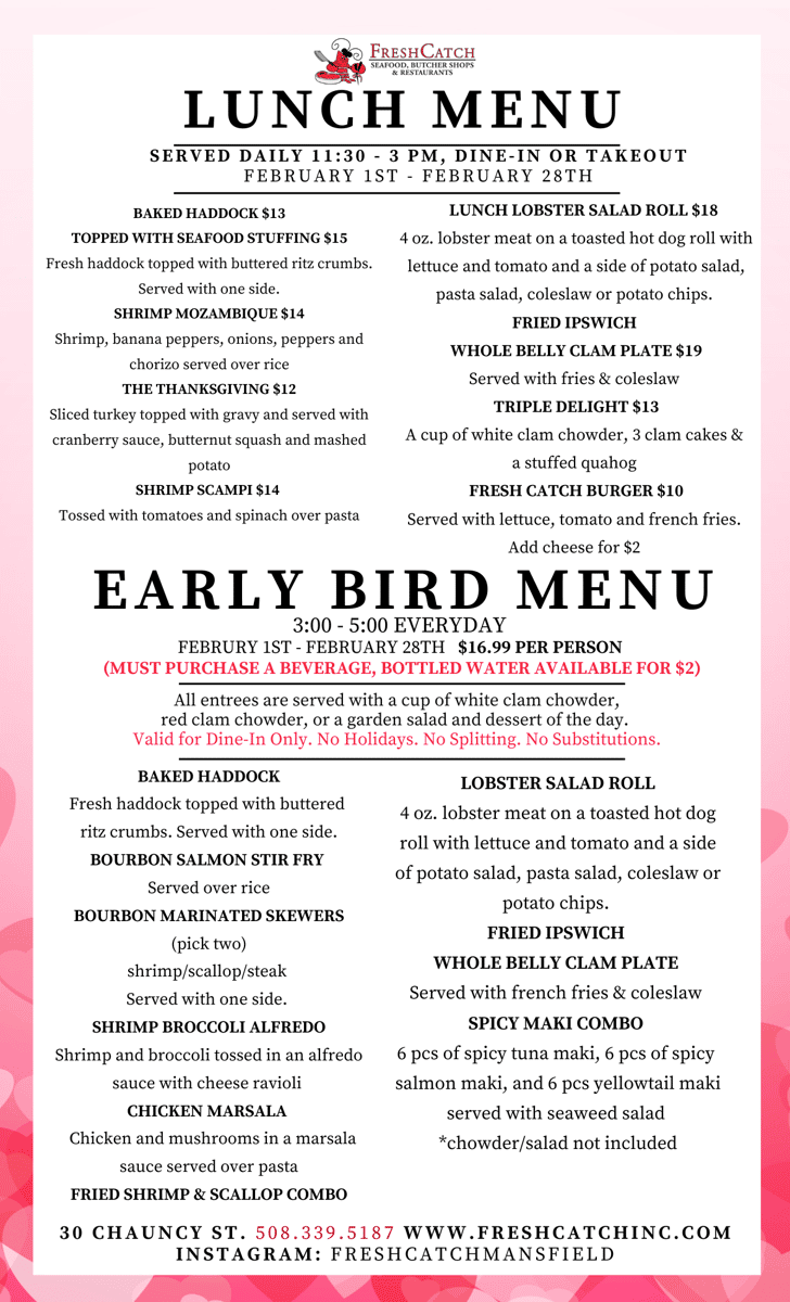 Mansfield restaurant specials fresh catch seafood restaurant in ma