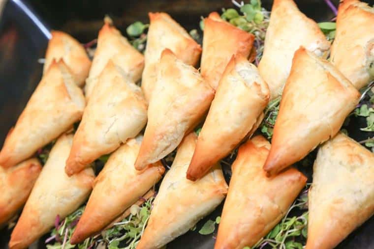 triangular puff pastry appetizers