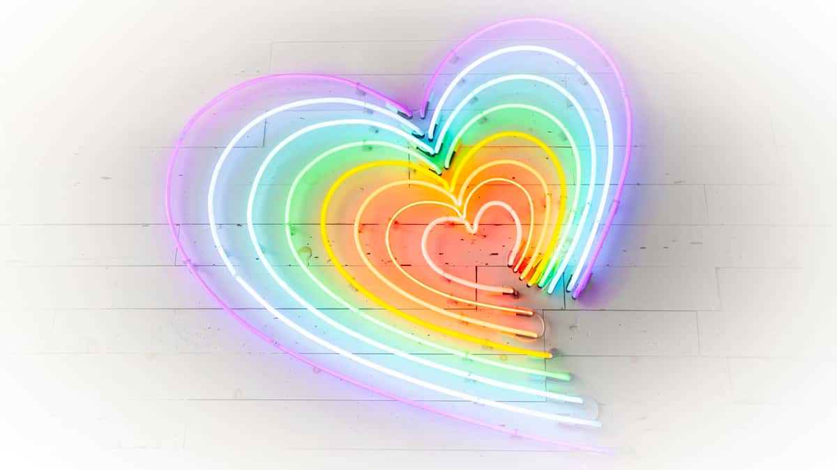 neon heart logo