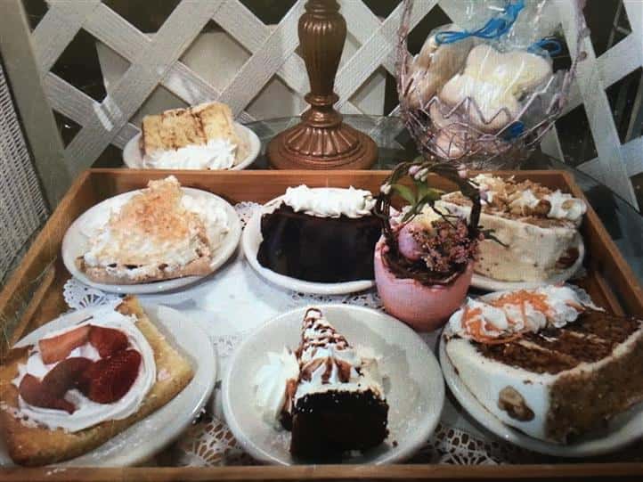assortment of desserts on plates