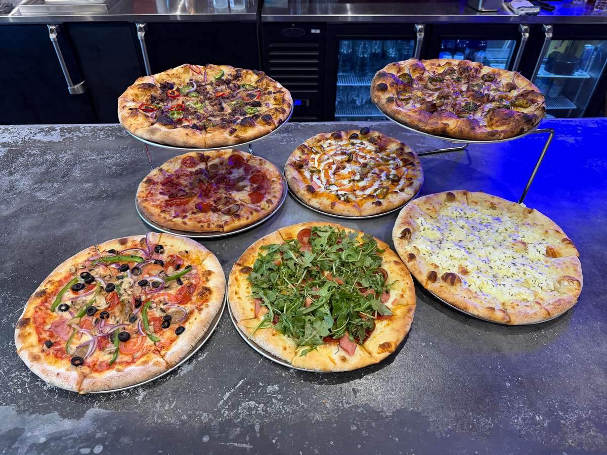 grouped pizzas