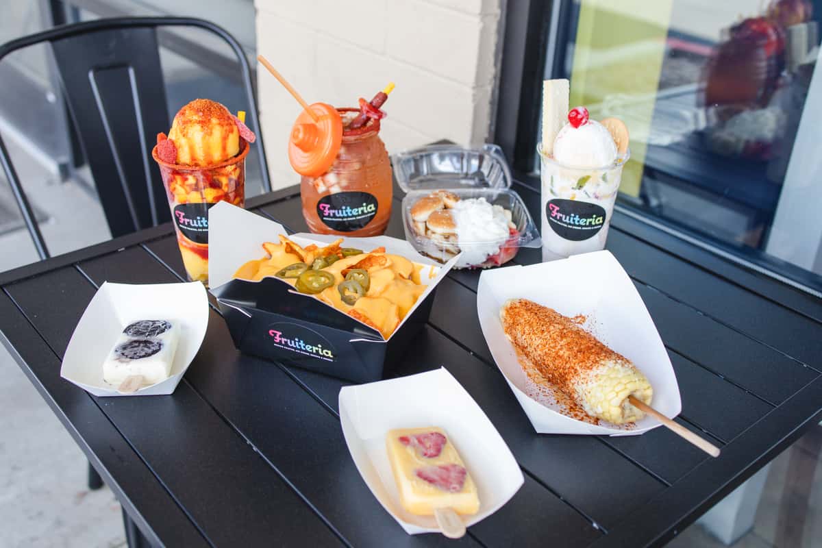 Table with several snacks